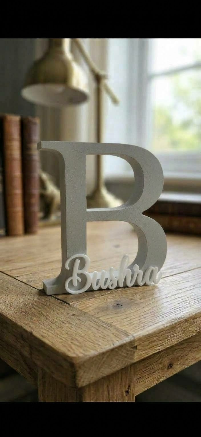 Personalisiertes 3D-Namensschild mit Anfangsbuchstaben – Individuelle Namensdeko für Baby- & Kinderzimmer