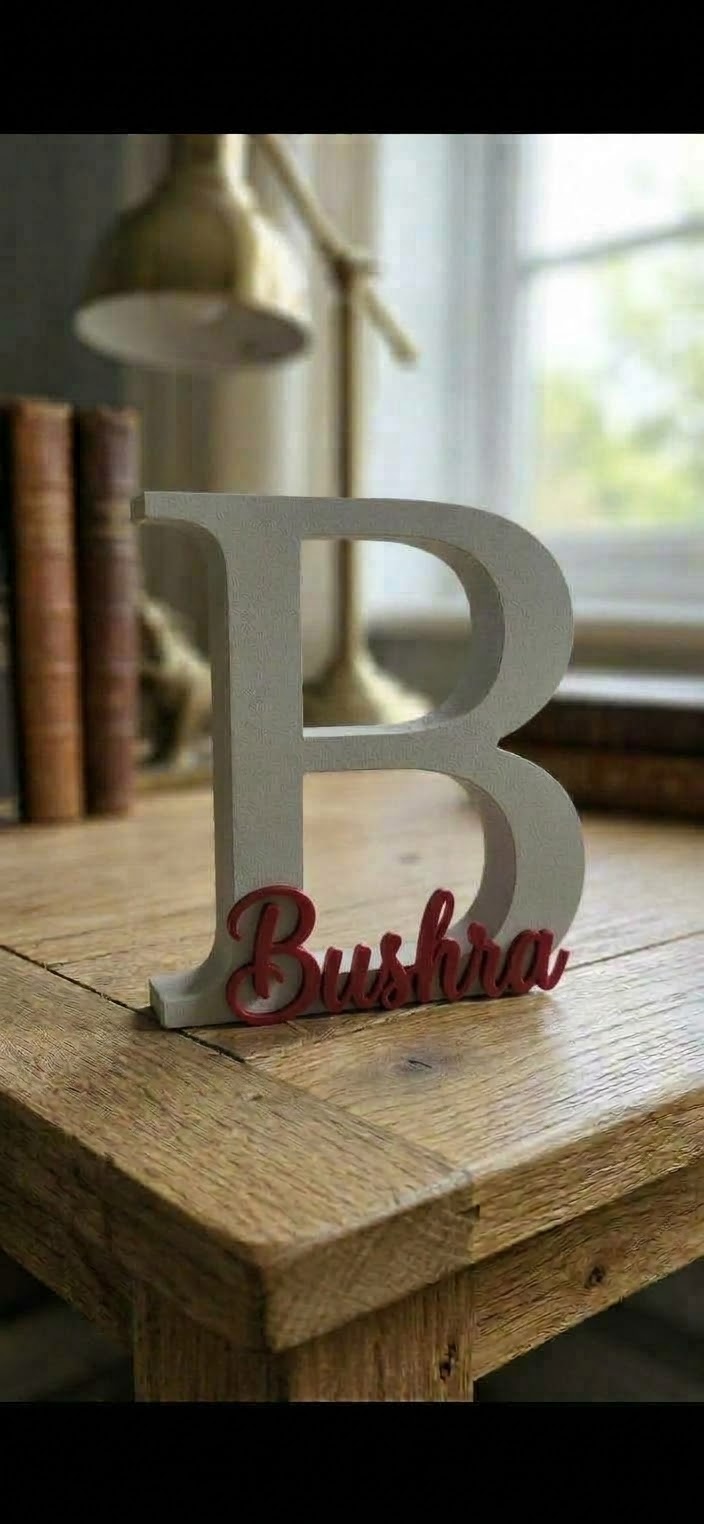 Personalisiertes 3D-Namensschild mit Anfangsbuchstaben – Individuelle Namensdeko für Baby- & Kinderzimmer